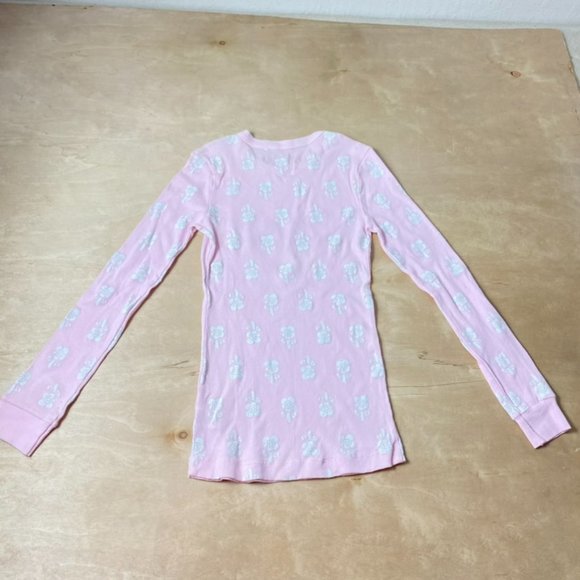 Y2K No Boundaries Mushroom Flowers 100% Cotton Pink Long Sleeve Women's S - Picture 4 of 4